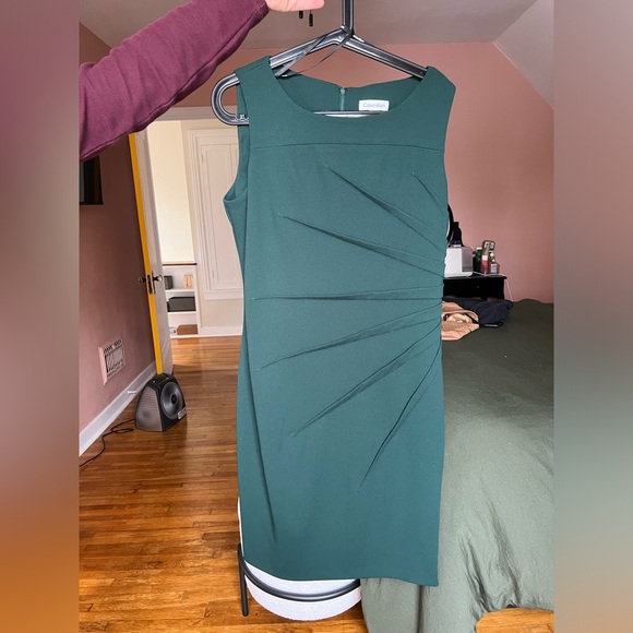 Calvin Klein, size 12, dark green Melodie Dress - Picture 2 of 4